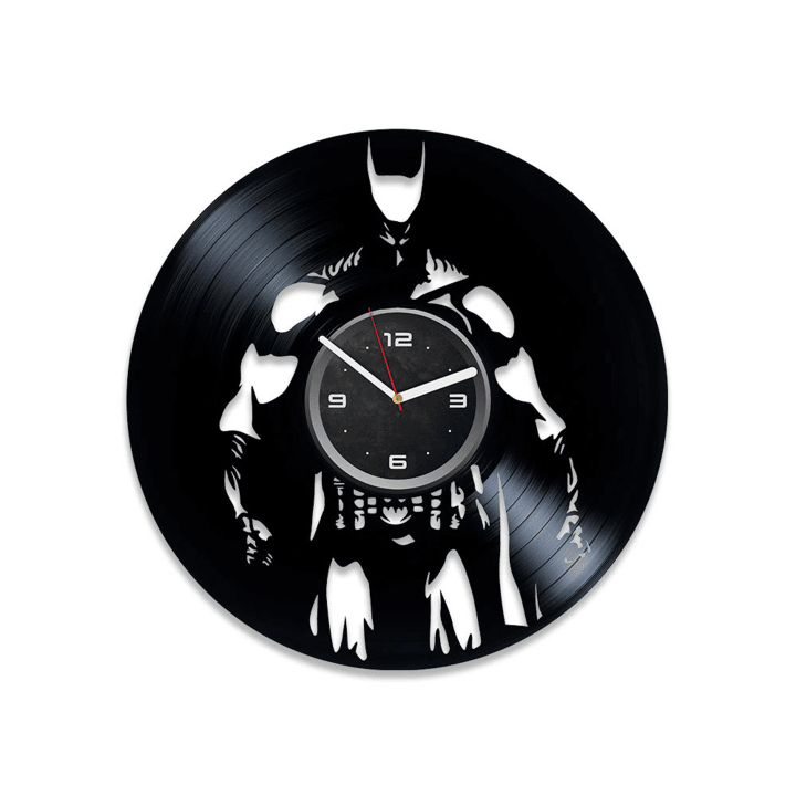 Dc Superhero Vinyl Record Laser Cut Wall Clock Dark Knight Art Man Office Decor For Wall Comic Book Gifts Unusual Gift For Brother