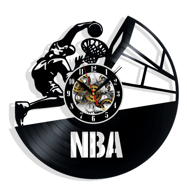 Basketball Sport Vinyl Record Wall Clock Gifts For Him Her Kids Decor For Home Bedroom Bathroom Kitchen Surprise Ideas For Best Friends