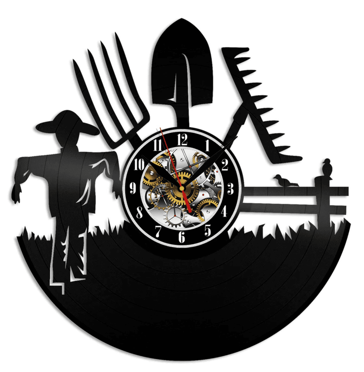 Farmer Country Farm Vinyl Record Wall Clock Gifts For Him Her Kids Decor For Home Bathroom Kitchen Art Surprise Ideas Friends