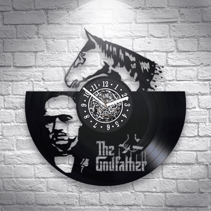 Godfather Vinyl Record Silent Wall Clock Godfather Wall Decor Movie Wall Art Original Decor For Office Movie Lover Gift Holiday Gift Ideas