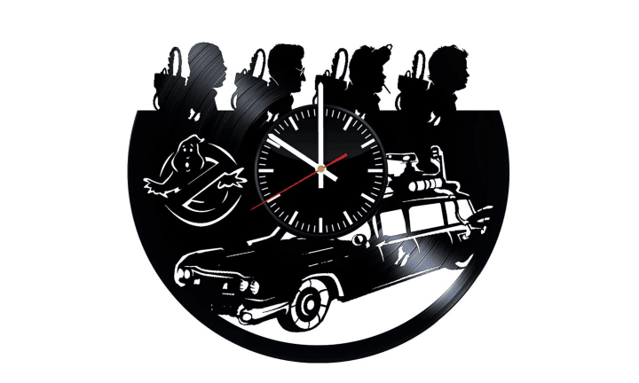 Film Wall Clock Made Of Vinyl Record - Birthday Gift - Ghost Wall Art - Movie Inspired Wall Decor Vinyl Record Cut Out Clock