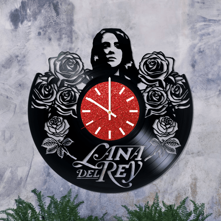 Lana Del Rey Vinyl Record Clock, Made From Real Vintage Record , Pop Music Art, Handmade Home Wall D�cor, Lana Del Ray Fan Gift