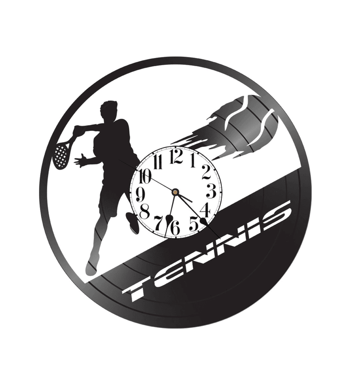 Vintage Re-Purposed Tennis Player Ball Gift Vinyl Wall Clock Wall Vinyl D�cor Records For Wall