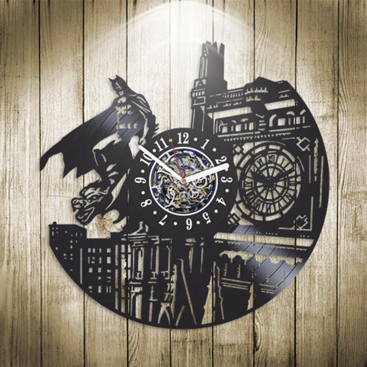 The Dark Knight Vinyl Record Creative Clock Original Wall Decor For Office Comics Books Artwork Dc Characters Birthday Gift For Husband