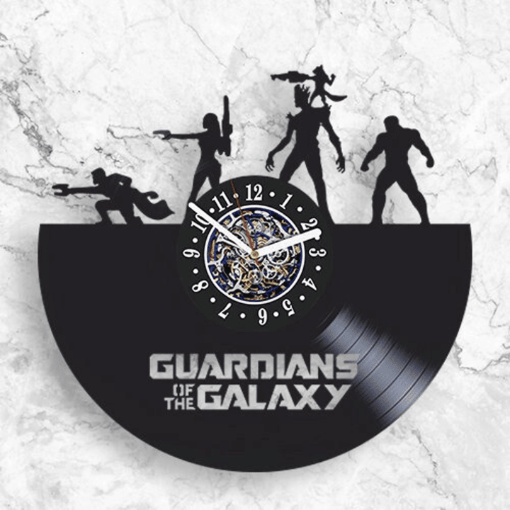 Guardians Of The Galaxy Vinyl Record Wall Clock Famous Comics Superhero Nursery Wall Decor For Boy Original Anniversary Gift For Girlfriend