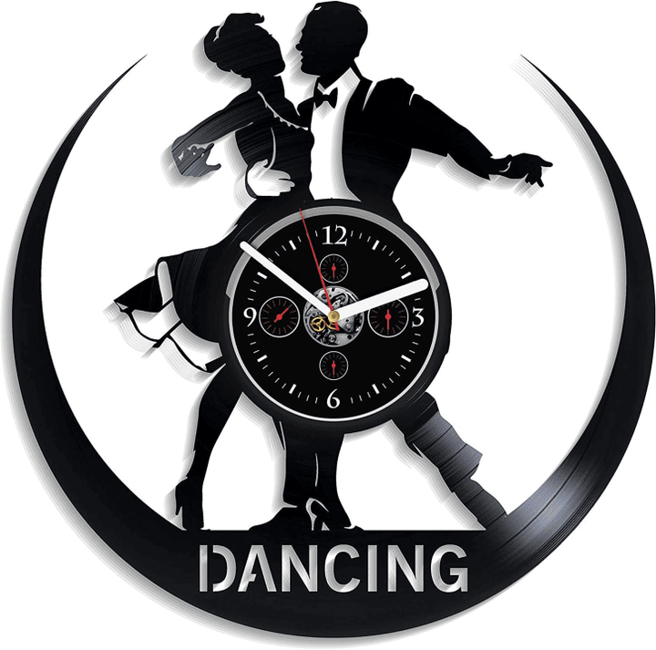 Dancing Vinyl Record Wall Clock Modern Decor For Home Wedding Gift For Couple Romantic Gift Family Gift Ideas Dancing Love