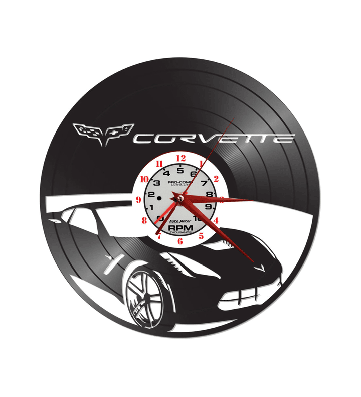 Chevrolet Corvette Themed Vinyl Album Record Clock