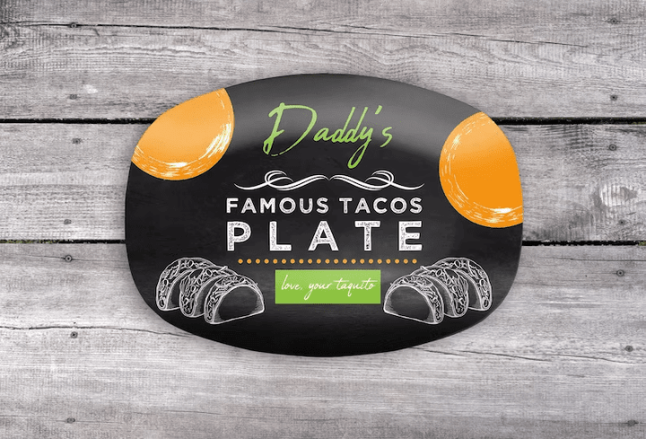 Personalized Taco Platter, Taco & Taquito Plate, Gift For Him, Custom Serving Tray, New Father Gift, First Fathers Day