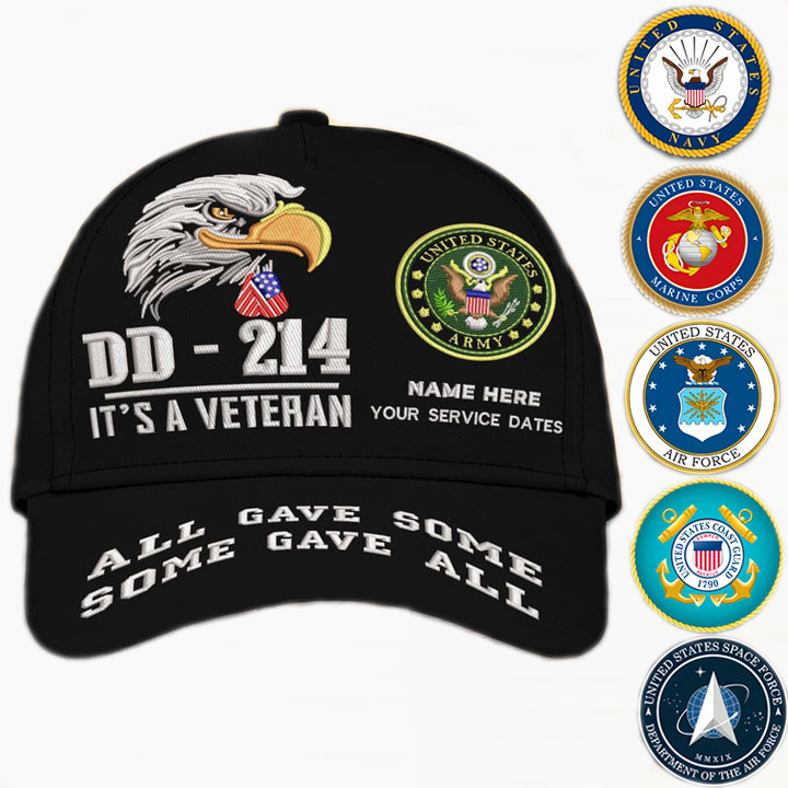 Custom Embroidery Cap - DD - 214 All Gave Some - Some Gave All