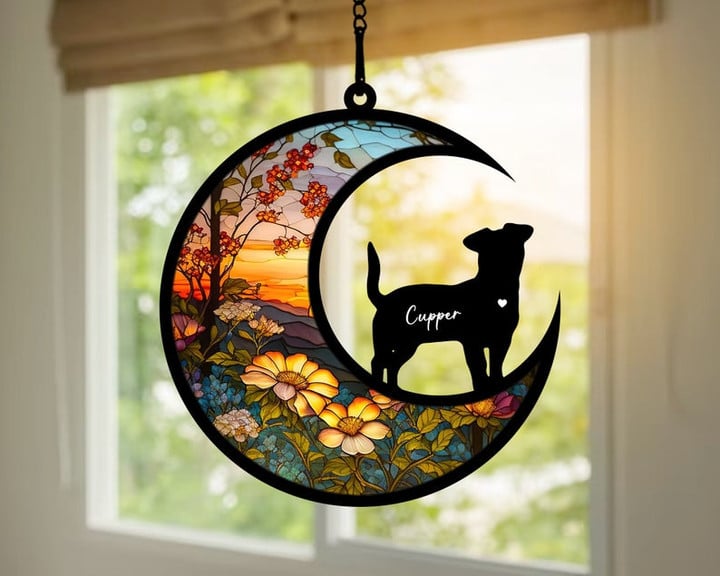 Personalized Dogs Mom Gift Custom Name Girl And Dogs Memorial Suncatcher Ornament 2023