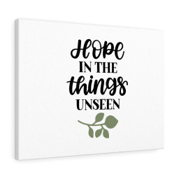 Scripture Canvas Hope In The Things Unseen Christian Bible Verse Meaningful Framed Prints, Canvas Paintings Framed Matte Canvas 8x10