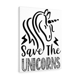 Scripture Canvas Save The Unicorns Christian Meaningful Framed Prints, Canvas Paintings Framed Matte Canvas 32x48