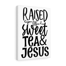 Scripture Canvas Tea And Jesus Christian Meaningful Framed Prints, Canvas Paintings Framed Matte Canvas 20x30