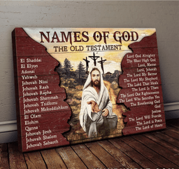 Names Of God Jesus Painting The Old Testament Matte Gallery Canvas Painting, Canvas Hanging Gift Idea Framed Prints, Canvas Paintings Framed Matte Canvas 8x10
