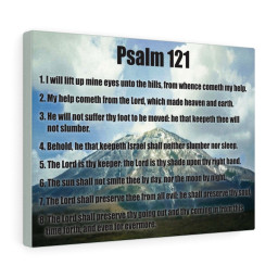 Scripture Canvas God Watches Over You Psalm 121 Christian Meaningful Framed Prints, Canvas Paintings Framed Matte Canvas 12x16