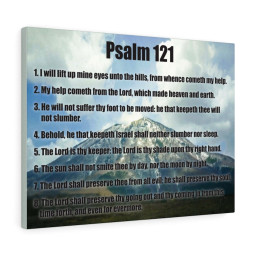 Scripture Canvas God Watches Over You Psalm 121 Christian Meaningful Framed Prints, Canvas Paintings Framed Matte Canvas 20x30