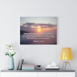 Scripture Canvas Lift Up My Soul Deuteronomy 6:5 Christian Bible Verse Meaningful Framed Prints, Canvas Paintings Wrapped Canvas 12x16