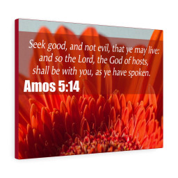 Scripture Canvas Seek Good Amos 5:14 Christian Meaningful Framed Prints, Canvas Paintings Framed Matte Canvas 8x10