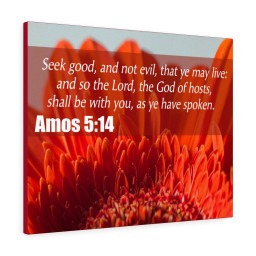 Scripture Canvas Seek Good Amos 5:14 Christian Meaningful Framed Prints, Canvas Paintings Framed Matte Canvas 24x36