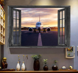 Pilot Canvas Painting Art 3D Window View Print Gift Idea For Your Friend Framed Prints, Canvas Paintings Wrapped Canvas 8x10