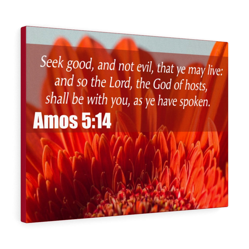 Scripture Canvas Seek Good Amos 5:14 Christian Meaningful Framed Prints, Canvas Paintings Wrapped Canvas 8x10