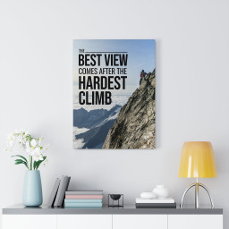 The Best View Motivational Verse Printed On Ready To Hang Stretched Canvas-Home Decor-Inspiring Housewarming Gift Framed Prints, Canvas Paintings Wrapped Canvas 12x16