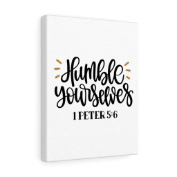 Scripture Canvas Humble 1 Peter 5:6 Christian Bible Verse Meaningful Framed Prints, Canvas Paintings Framed Matte Canvas 16x24