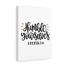 Scripture Canvas Humble 1 Peter 5:6 Christian Bible Verse Meaningful Framed Prints, Canvas Paintings Framed Matte Canvas 20x30