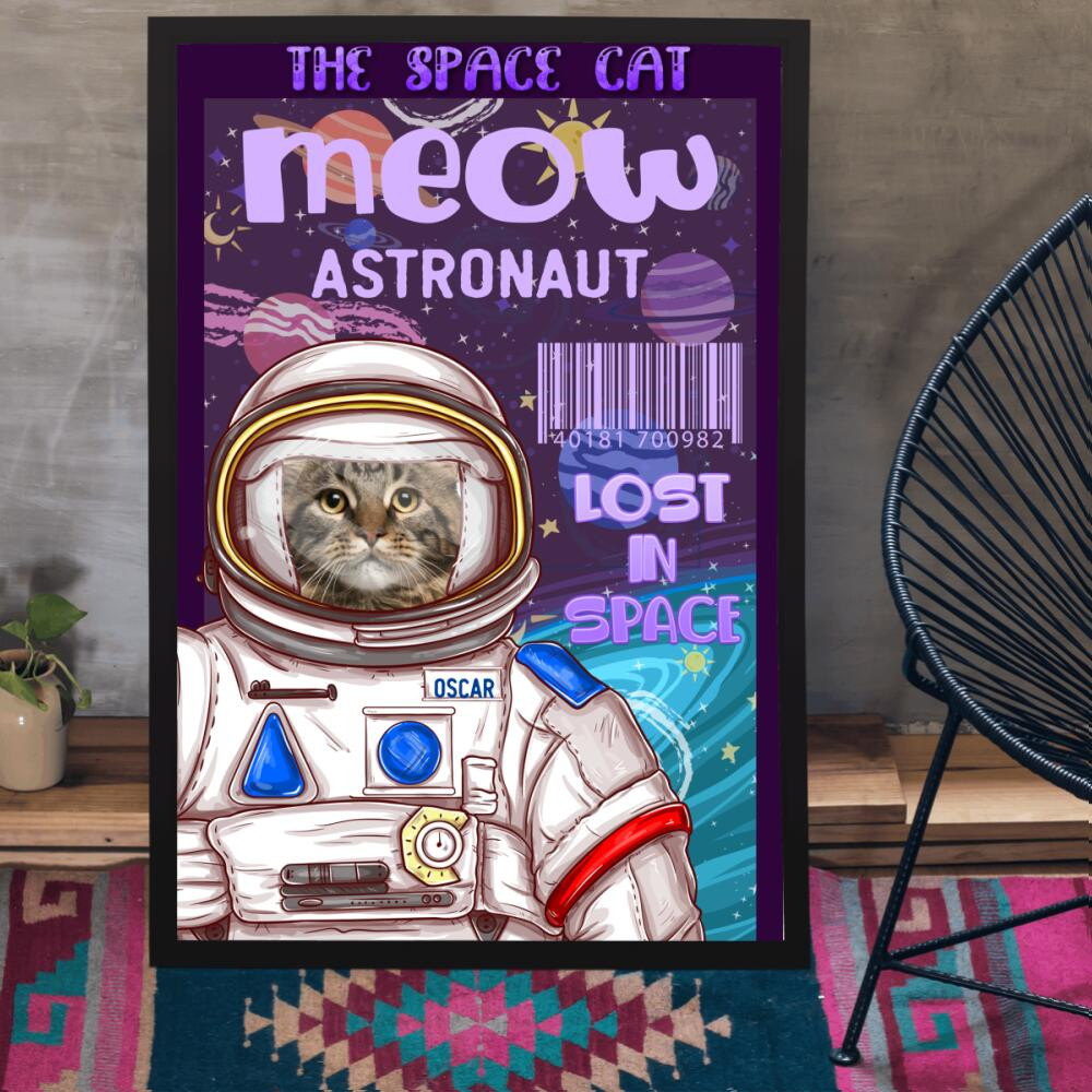 Vhh 11 Cat Lovers The Scape Cat Lost In Space Personalized Canvas Wrapped Canvas 8x10