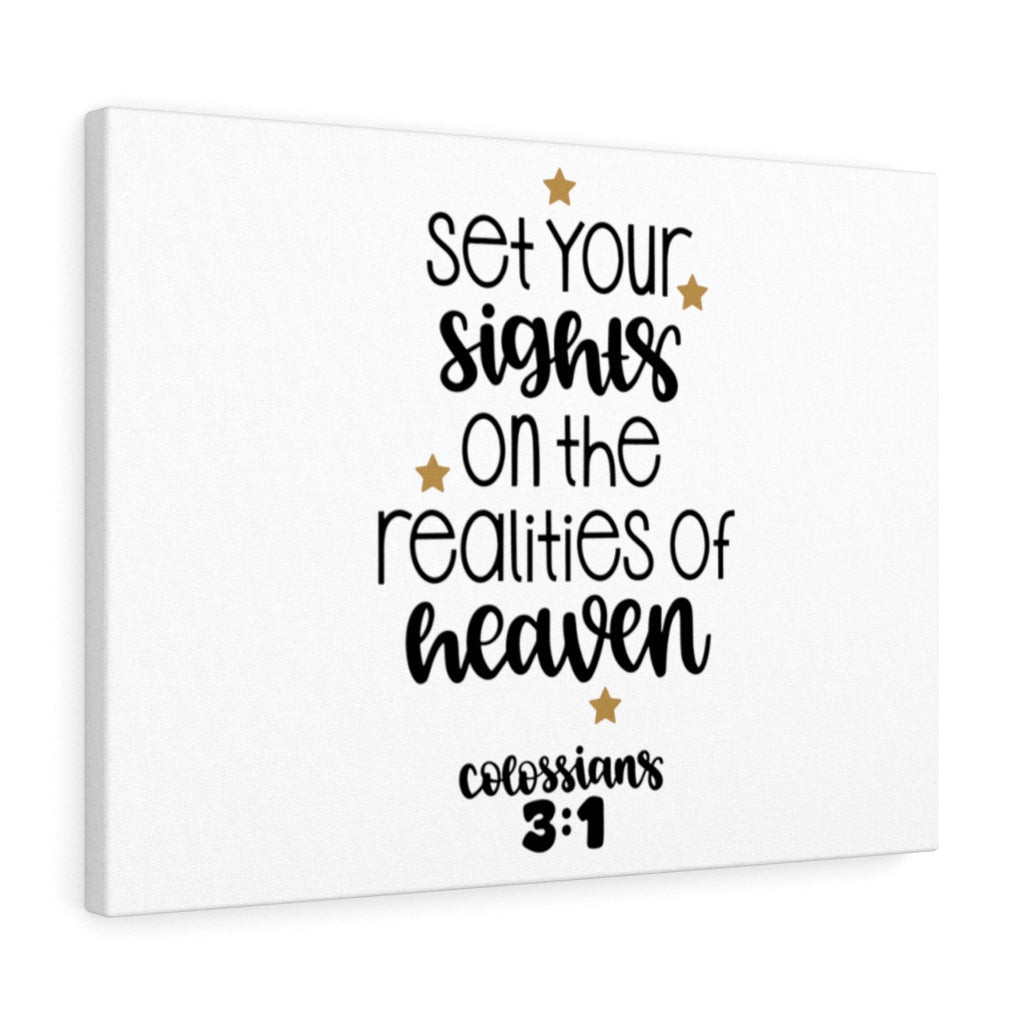 Scripture Canvas Realities of Heaven Colossians 3:1 Christian Bible Verse Meaningful Framed Prints, Canvas Paintings Wrapped Canvas 8x10
