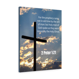 Scripture Canvas God Spake 2 Peter 1:21 Christian Bible Verse Meaningful Framed Prints, Canvas Paintings Framed Matte Canvas 24x36