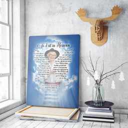 Personalized Memorial Wall Art, As I Sit In Heaven Wall Art, Custom Sympathy Framed Prints, Canvas Paintings Framed Matte Canvas 16x24