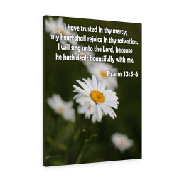Scripture Canvas Rejoice in Thy Salvation Psalm 13:5-6 Christian Bible Verse Meaningful Framed Prints, Canvas Paintings Framed Matte Canvas 20x30