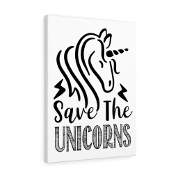 Scripture Canvas Save The Unicorns Christian Meaningful Framed Prints, Canvas Paintings Wrapped Canvas 12x16