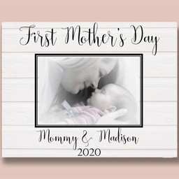 Personalized First Mothers Day Mommy And Baby Housewarming Mom GiftFramed Prints, Canvas Paintings Framed Matte Canvas 8x10