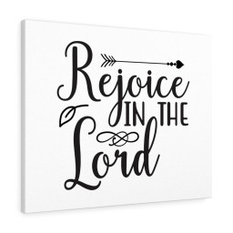 Scripture Canvas Rejoice In The World Christian Meaningful Framed Prints, Canvas Paintings Framed Matte Canvas 8x10