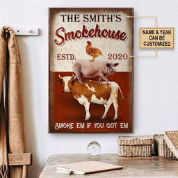 Personalized Bbq Smoke Houseaeticon Framed Prints, Canvas Paintings Wrapped Canvas 8x10