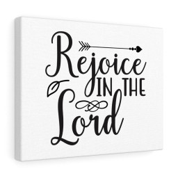 Scripture Canvas Rejoice In The World Christian Meaningful Framed Prints, Canvas Paintings Framed Matte Canvas 16x24