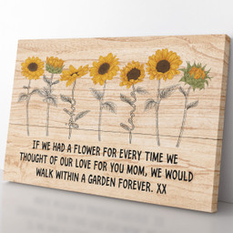 Custom Name Sunflower Sunflower Garden Every Time We Thought Of Framed Prints, Canvas Paintings Framed Matte Canvas 8x10