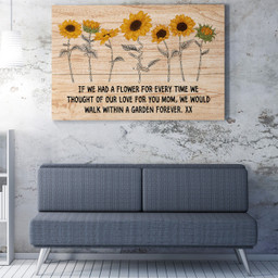 Custom Name Sunflower Sunflower Garden Every Time We Thought Of Framed Prints, Canvas Paintings Wrapped Canvas 12x16