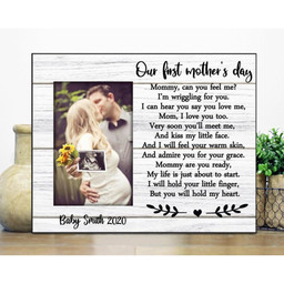 Personalized First Mothers Day Mom And Baby Housewarming Gift Ideas Easter Gifts For Women Framed Prints, Canvas Paintings Framed Matte Canvas 8x10