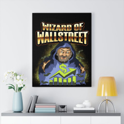 Trader Wizard of Wall Street Canvas Print Money Motivation Framed Prints, Canvas Paintings Framed Matte Canvas 32x48