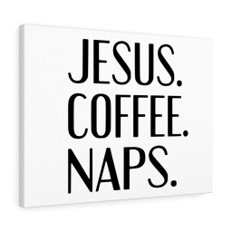 Scripture Canvas Jesus Coffee Naps Christian Meaningful Framed Prints, Canvas Paintings Framed Matte Canvas 32x48