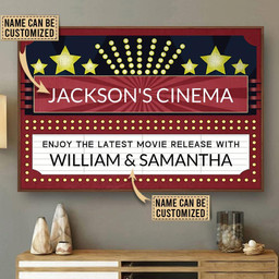 Personalized Canvas Art Painting, Canvas Gallery Hanging Theater The Latest Movie Wall Art Framed Prints, Canvas Paintings Wrapped Canvas 8x10