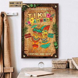 Personalized Canvas Art Painting, Canvas Gallery Hanging Tiki Lounge Good Friends Times Wall Art Framed Prints, Canvas Paintings Wrapped Canvas 8x10