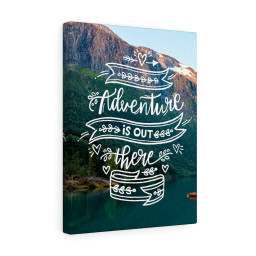 Inspirational Quote Canvas Adventure Is Out There Wall Art Motivational Motto Inspiring Prints Artwork Decor Ready to Hang Framed Prints, Canvas Paintings Framed Matte Canvas 12x16