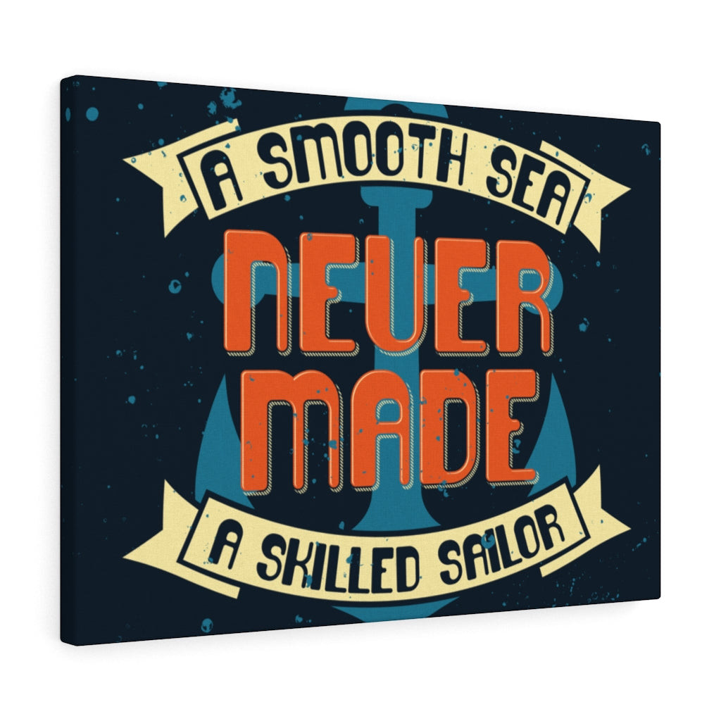 Inspirational Quote Canvas Skilled Sailor Wall Art Motivational Motto Inspiring Prints Artwork Decor Ready to Hang Framed Prints, Canvas Paintings Wrapped Canvas 8x10