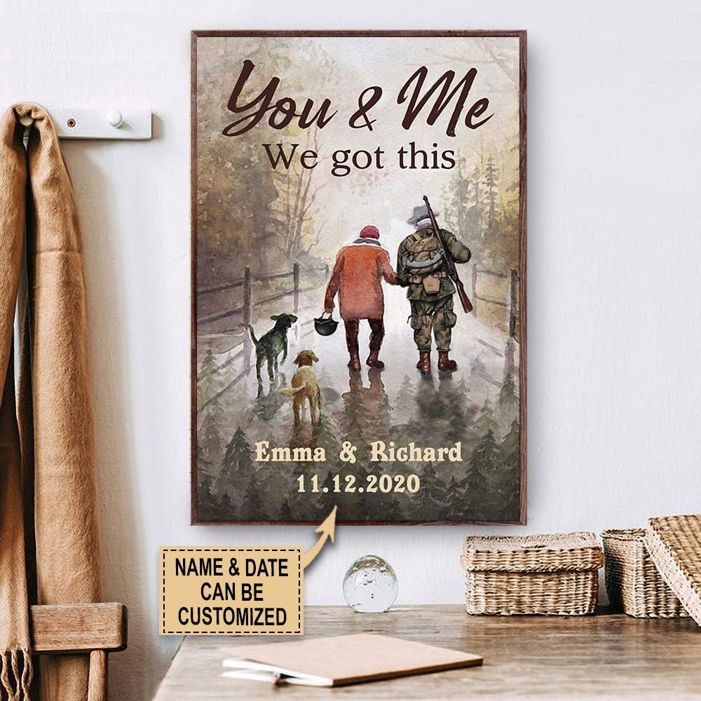 Personalized Canvas Art Painting, Canvas Gallery Hanging Veteran You And Me We Got This Wall Art Framed Prints, Canvas Paintings Wrapped Canvas 8x10