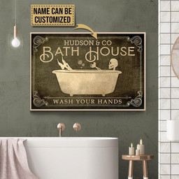Personalized Canvas Art Painting, Canvas Gallery Hanging Skeleton Bath House Wash Your Hands Framed Prints, Canvas Paintings Wrapped Canvas 8x10