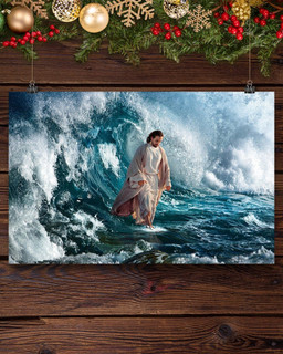 Jesus Walk With Me Housewarming Gift Ideas, Gift For You, Religious Gifts For All, Living Room Wall Art, Bedroom Framed Prints, Canvas Paintings Wrapped Canvas 8x10